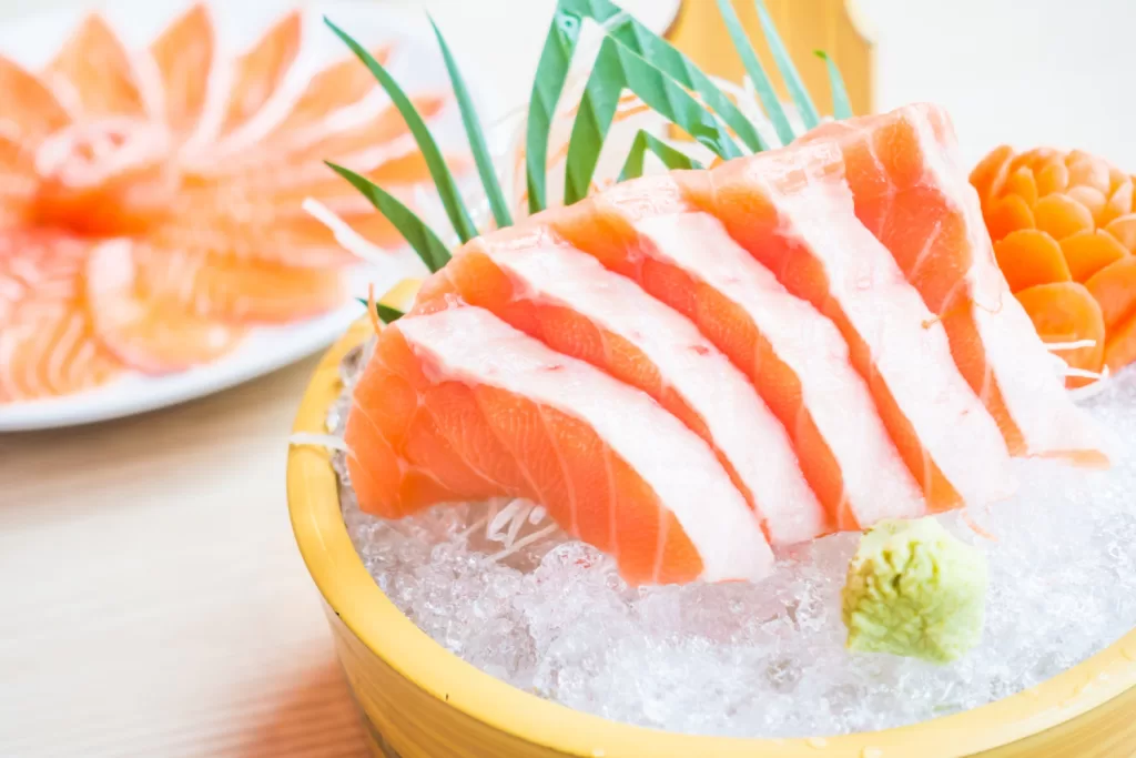 dinner health plate sashimi asian