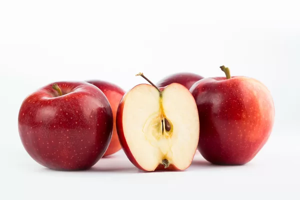fresh fruits bunch fresh mellow juicy red apples isolated white jpg